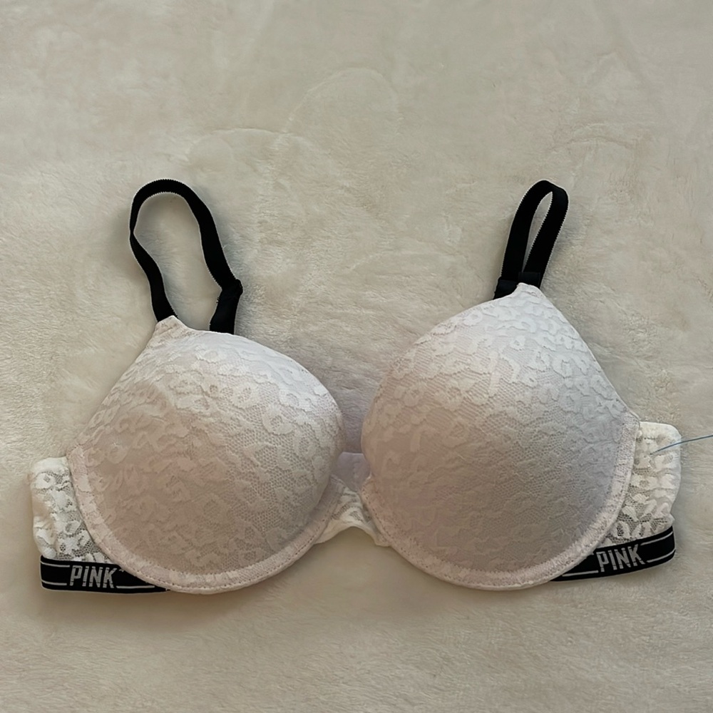 Victoria, secrets, pink bra, 36B